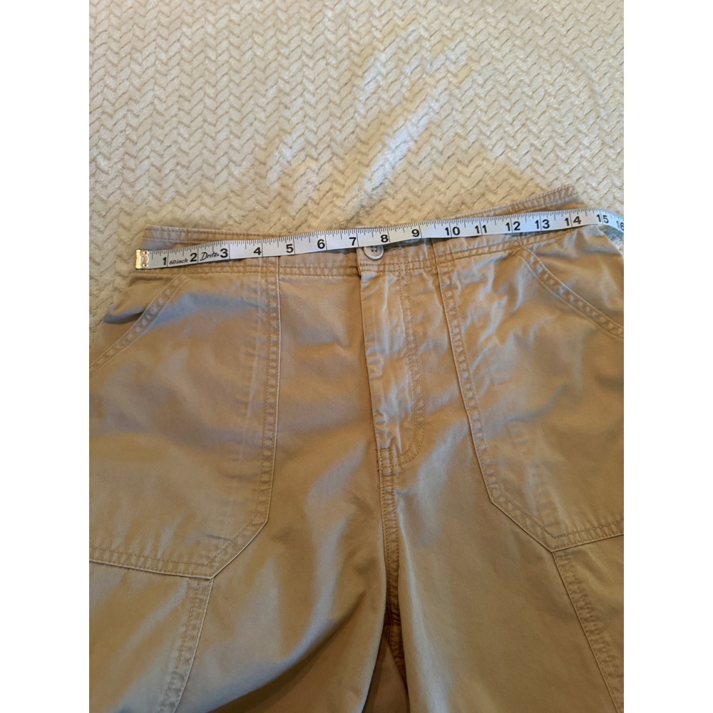 Abercrombie & Fitch Curve Love Cargo Pants Tan Khaki Wide Leg 29/8 Cotton - Picture 5 of 8